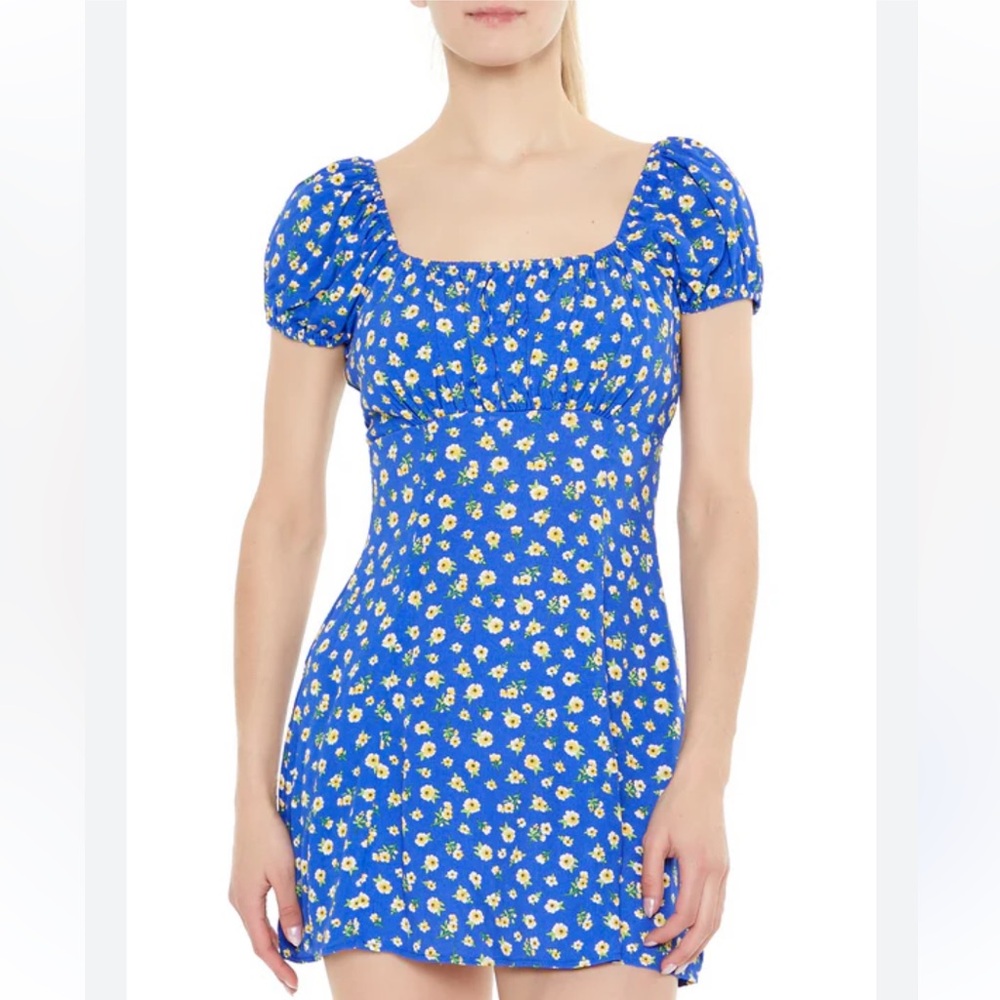 Forever 21 Blue Floral Mini Dress